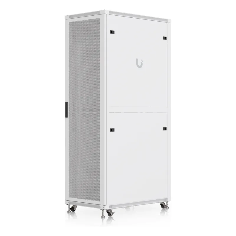 UACC Rack Cabinet 42U (600 × 1000 mm) – Gabinete de Piso Totalmente Ensamblado con Ventiladores Integrados, Paneles Removibles, Ruedas con Seguro y Puerta Frontal Perforada para Óptimo Flujo de Aire