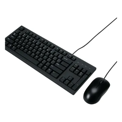 KIt de Teclado y Mouse Cableado / Diseño Elegante y Silencioso (No Requiere Drivers)