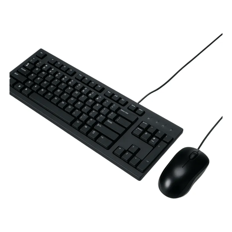 KIt de Teclado y Mouse Cableado / Diseño Elegante y Silencioso (No Requiere Drivers)