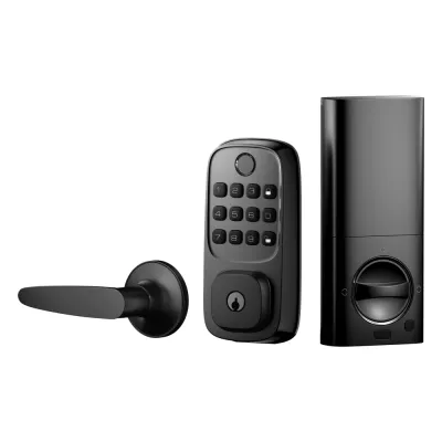 Cerradura Inteligente WiFi / Escáner de Huellas Dactilares / Teclado Numérico / Control por App / 8 Baterías AA / Bloqueo Manual y Automático / Compatible con Puertas 35-55 mm