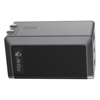 Cargador GaN III 65W / 3 Puertos USB-C y USB-A / PD 3.0 y QC 4.0 / Enchufe Plegable / Protección Integral 6 Capas / Powered by EZVIZ
