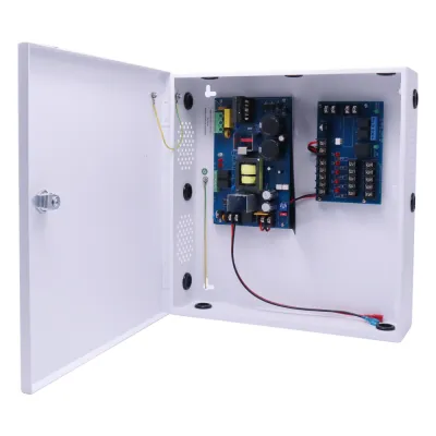 Fuente de Poder con Respaldo para Control de Acceso AL1012FC / 12VDC @ 10A / 8 Salidas Independientes / Conversión 115VAC a 12-24VDC / Batería de Respaldo 40Ah / Interfaz FACP / Supervisión AC y Batería / Montaje en Pared