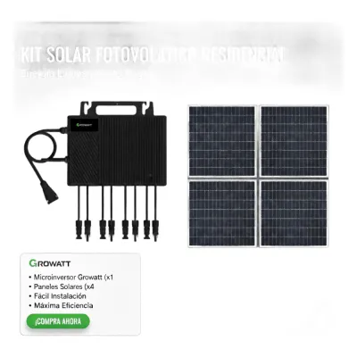 Kit Solar Interconexión / 2.5kW 220Vca / Incluye Inversor, Paneles Solares y Montaje