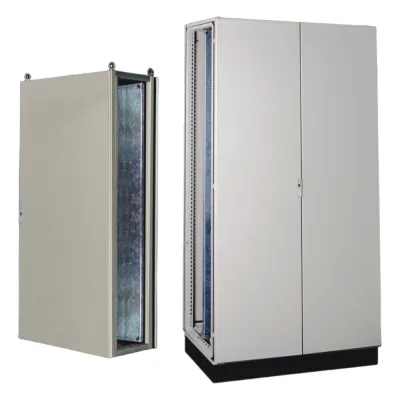 Gabinete de Acero IP55 (1200 x 2000 x 600 mm) con Placa Trasera Interior Metálica y Puerta Doble