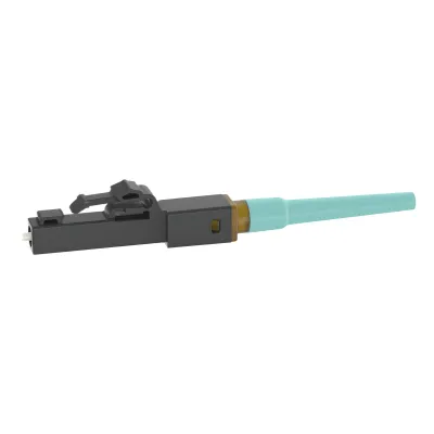 Conector LC de Empalme por Fusion OmniSplice™, Para Fibra Óptica Multimodo 50/125µm OM3/OM4/OM5, Color Aqua