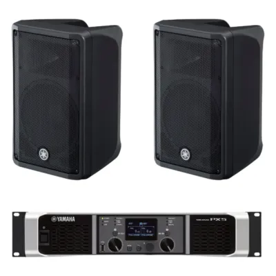 Kit Refuerzo Sonoro | Incluye 2 Bocinas CBR10 y 1 Amplificador PX5 | Ideal para Audio en primer Plano