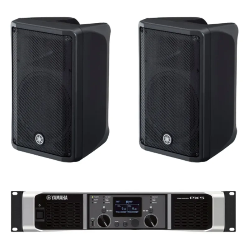 Kit Refuerzo Sonoro | Incluye 2 Bocinas CBR10 y 1 Amplificador PX5 | Ideal para Audio en primer Plano