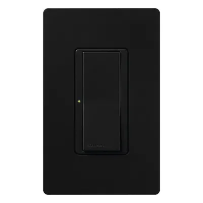 Switch Maestro de un solo polo, hasta 8 A, para multilocación con interruptores complementarios, color negro