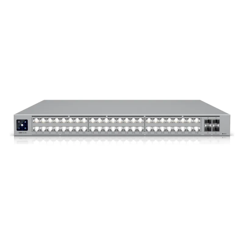 UniFi Switch USW-Pro-XG-48 / Capa 3 / 48 puertos (32 × 10 GbE, 16 × 2,5 GbE) + 4 puertos SFP28 25 G