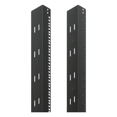 Ángulo con Tuerca Cuadrada de 19 pulgadas para rack ProLine, ajuste de 2000 mm, de acero, negro