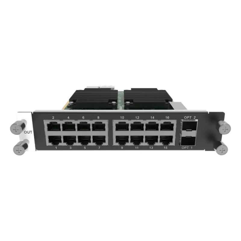 Tarjeta de salida de 16 puertos RJ45 + 2 Puertos STP