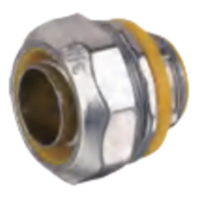 Conector Metálico Recto para Tubo Liquid Tight / Aleación de Zinc / Sujeción con Tornillo / Rosca NPT-Métrica / Aislamiento Dieléctrico / Protección Cableado