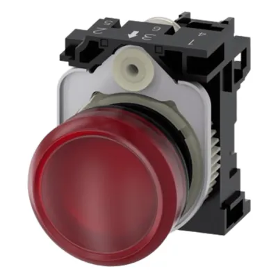 Lampara de señalización plástica con led color Roja, 110Vca