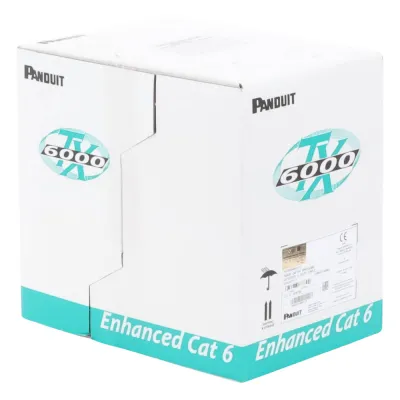 Bobina de Cable UTP 305 Metros (1000 Pies) de Cobre, TX6000? PanNet, Reelex, Blanco, Categoría 6 Mejorado (23 AWG), PVC (CM), de 4 Pares