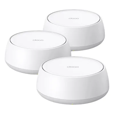 Kit Routers Inalámbricos MESH Interior para Hogar / Doble Banda Wi-Fi 7 BE3600 Mbps / 2 Puerto 1 Gigabit WAN/LAN / 4 Antenas Internas / Operación Multi-Link MLO / Administración Mediante la App Deco (iOS, Android) / HomeShield
