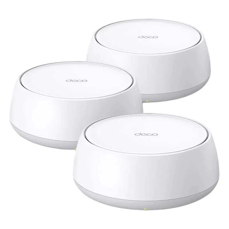 Kit Routers Inalámbricos MESH Interior para Hogar / Doble Banda Wi-Fi 7 BE3600 Mbps / 2 Puerto 1 Gigabit WAN/LAN / 4 Antenas Internas / Operación Multi-Link MLO / Administración Mediante la App Deco (iOS, Android) / HomeShield