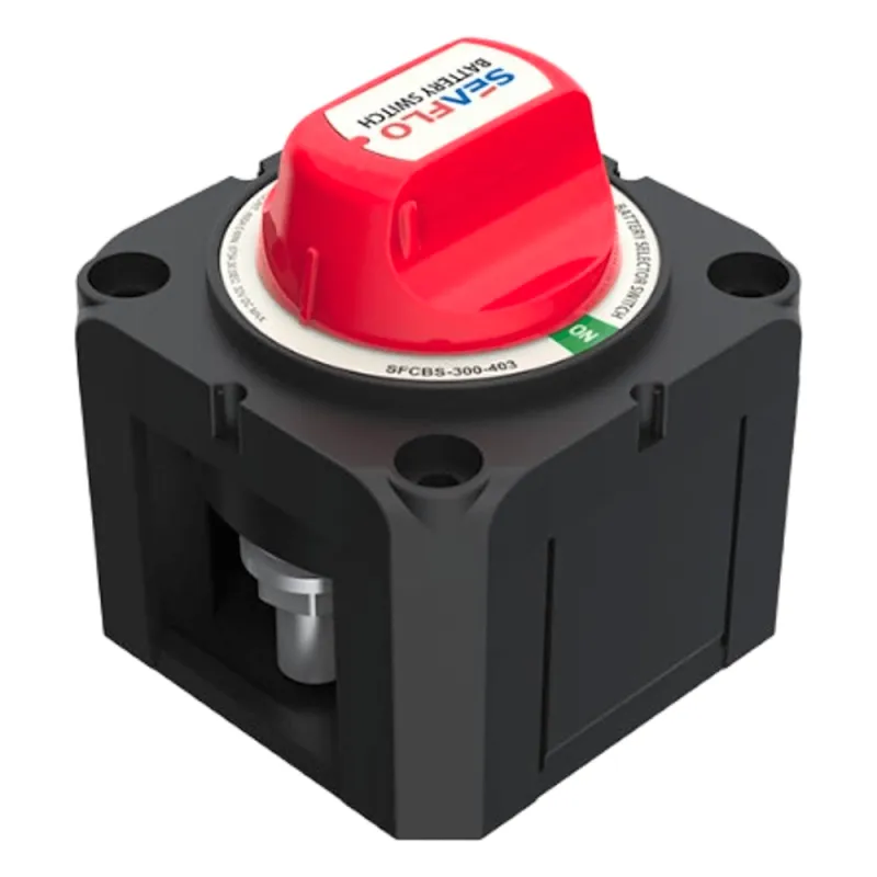 Interruptor Desconexión Batería SEAFLO SFCBS-300-202 / Monocircuito ON-OFF / 275A DC Continuo / 900A DC Arranque / Cobre Estañado / IP68 / Cumple ABYC-UL-SAE
