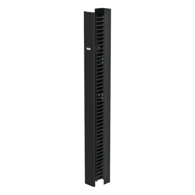 Organizador Vertical de Cableado CableTek-EC / 45U / Una Cara / Acero 1.9 mm / 6 in Ancho / 9 in Profundidad / Negro RAL 9005 / Montaje Universal 4 Postes / Cat 5e/6/6A/Fibra