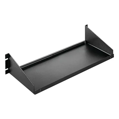 Charola para Rack 19 Pulgadas, Capacidad de Carga 34 kg, Acero Dulce Color Negro, 2 UR, Dimensiones 482x381x95 mm