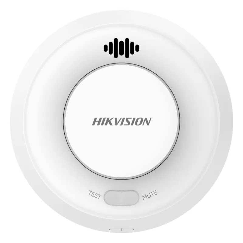 Detector de Humo Interlink con Hub / Doble Tecnología de Sensor de Luz / Alarma Auditiva 85 dB / Batería de Litio 10 Años / Autoverificación / Interconectable 30 Dispositivos / Wi-Fi Hik-Connect