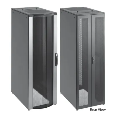 Gabinete para Servidores ProLine FloTek 42 UR Con Puertas Perforadas Alta Ventilación, Profundidad Extendida 1200 mm y Ancho 600 mm Acero Color Negro