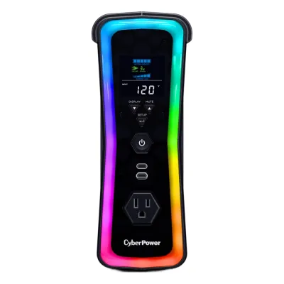 UPS Gamer de 1500 VA/1000 W, Topología Línea Interactiva, Entrada 120 Vca NEMA 5-15P, y 13 Salidas NEMA 5-15R, Puerto USB, Con Regulador de Voltaje (AVR)