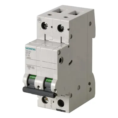 Interruptor Riel Dinn Tipo 5SL6, 2 polos, 32 amp