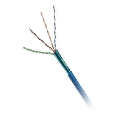 Bobina de Cable UTP de 4 Pares, Cat6A, 23 AWG, CMP (Plenum), Color Azul, 305 Metros (1000 Pies)