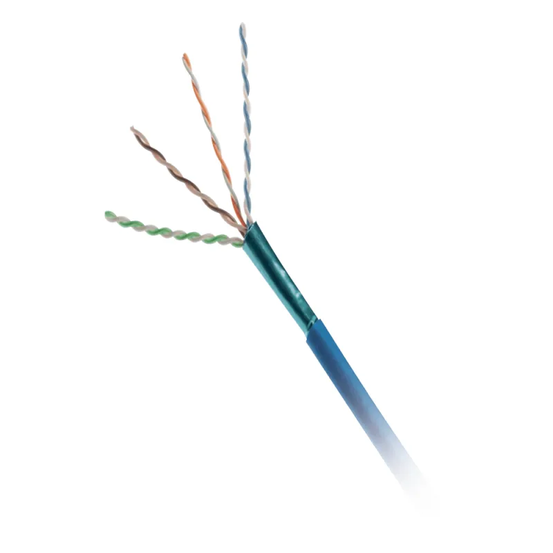 Bobina de Cable UTP de 4 Pares, Cat6A, 23 AWG, CMP (Plenum), Color Azul, 305 Metros (1000 Pies)