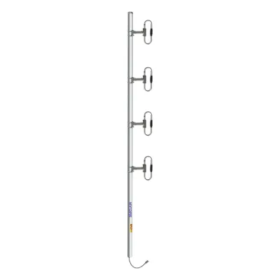 Antena Base 4 Dipolos, 370-460 MHz, 8.5 dBd, 90 MHz Ancho de Banda, Tilt 2°, 200 W, N Macho