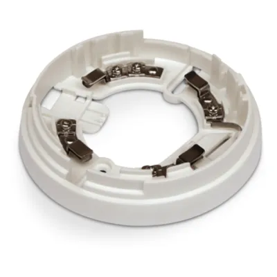 Base de Montaje para Detectores de Incendio INIM / Compatible IRIS Convencional y ENEA Analógico Direccionado / Terminales +, -, R / Cortocircuito Integrado / 110 mm (4.3 in) / 15 g