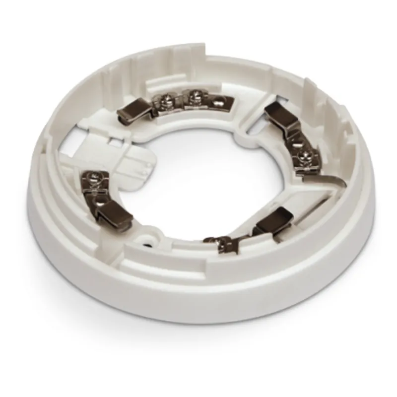 Base de Montaje para Detectores de Incendio INIM / Compatible IRIS Convencional y ENEA Analógico Direccionado / Terminales +, -, R / Cortocircuito Integrado / 110 mm (4.3 in) / 15 g