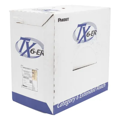 Bobina de Cable UTP de 4 Pares, Cat6 de Rango Extendido, 22 AWG, CMR (Riser), Color Azul, 305 m