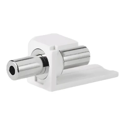 Módulo Acoplador Estéreo de 3.5 mm (1/8 Pulgadas), Tipo Mini-Com, de Paso, Color Blanco