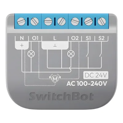 Relay Switch Inteligente 2 Canales / WiFi + BLE / Medición Consumo / 10A por Canal / Protección Sobrecarga / Compatible Matter / 42 x 36 x 16 mm (1.7 x 1.4 x 0.6 in)