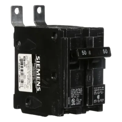 Interruptor automático atornillable tipo BL 2 polos, 50 amp.