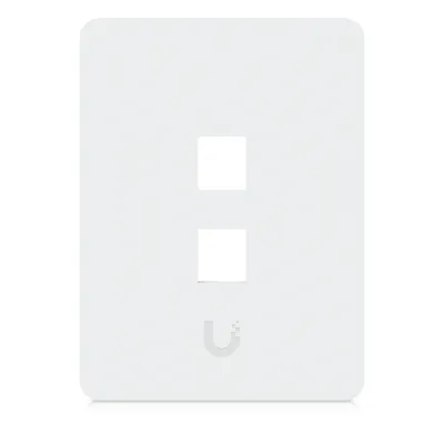 Placa de Pared Vertical Universal para Keystone de 2 Puertos con Cubierta Pintable, Acabado Personalizable, Paquete con 4 Piezas