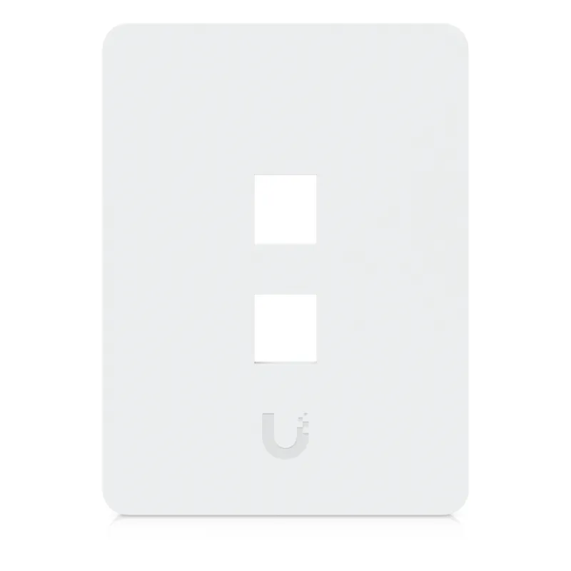 Placa de Pared Vertical Universal para Keystone de 2 Puertos con Cubierta Pintable, Acabado Personalizable, Paquete con 4 Piezas
