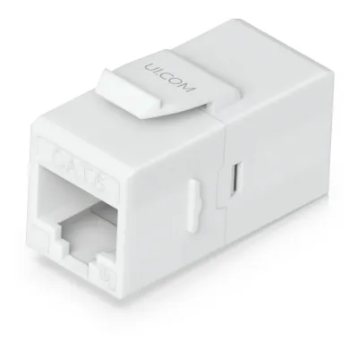 Keystone Coupler Cat6 Pass-Through para Cable Ethernet, Instalación Snap-In en Patch Panel, Paquete con 12 Piezas