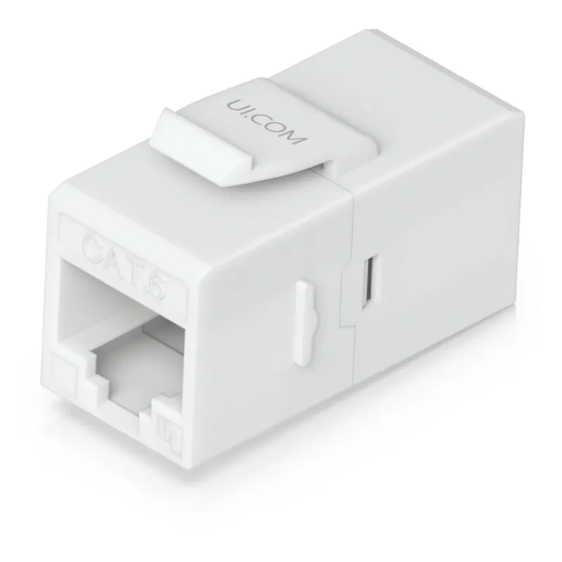 Keystone Coupler Cat6 Pass-Through para Cable Ethernet, Instalación Snap-In en Patch Panel, Paquete con 12 Piezas