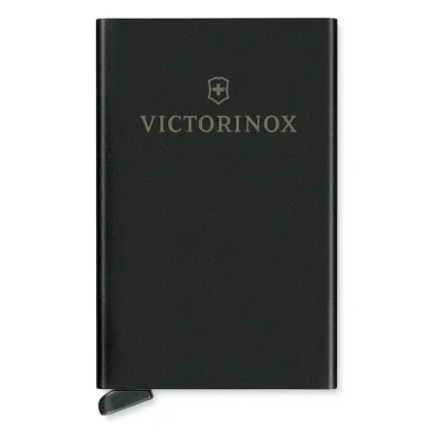 Tarjetero / Almacenamiento Seguro 4-6 Tarjetas / Aluminio Duradero / Protección RFID / Sistema Deslizamiento Patentado / Color Negro.
