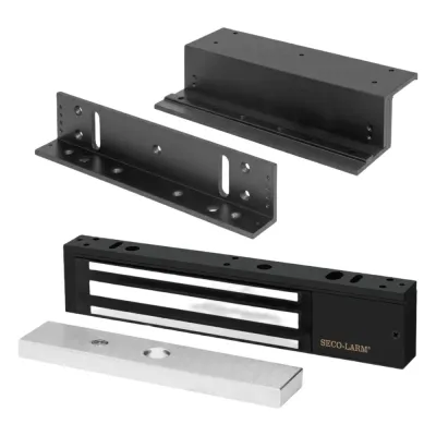 Kit Para Control de Acceso Incluye Chapa Magnética de 600 Lbs / Montaje En Z y L / Uso Interior / Certificación UL / Color Negro / Diseño Elegante