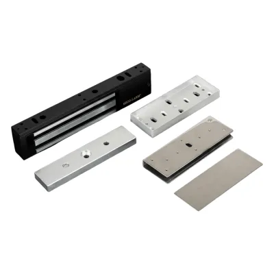 Kit Para Control de Acceso Incluye Chapa Magnética de 600 Lbs / Montaje En "U" Para Puerta de Cristal / Uso Interior / Certificación UL / Color Negro / Diseño Elegante