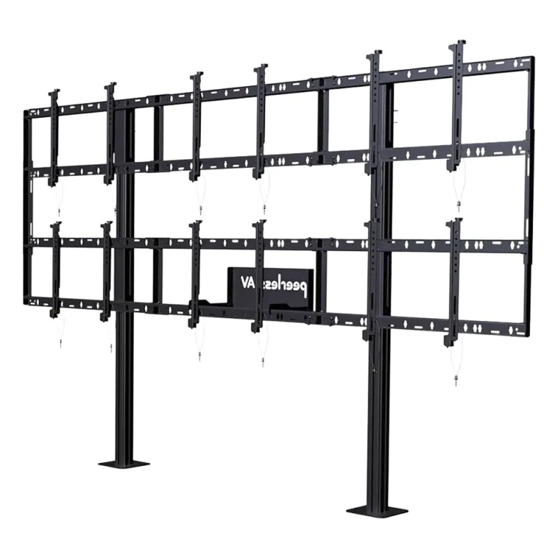 Soporte Modular para Video Wall Pedestal / Configuración 3x2 / Para Pantallas 46" a 55" / Hasta 5" de Profundidad (127 mm) / Ajuste Sin Herramientas / 8 Puntos de Alineación / Estructura de Aluminio / Compatibilidad VESA 200x2