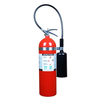 Extintor de dióxido de carbono CO2, para fuegos clase B y C, listado UL, 15 lb (6.8 kg).
