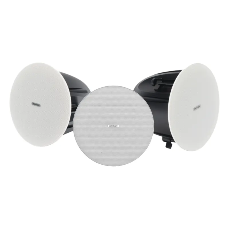 Kit Altavoz principal y 2 bocinas secundarias / No requiere amplificador | Bluetooth | Solo alimenta la principal | Hik-Connect | 10 Watts | Musical Ambiental | Voceo | Calendarización de audios