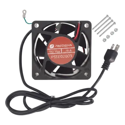 Ventilador de 110 Vca de 12 x 12 cm con Cable y Tornillería