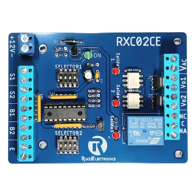 Controlador de Esclusas con cerraduras eléctricas para 2 Puertas / Alimentación 12VDC / Temporizadores Programables 0-30 seg / Entradas NC y NA / Salidas de Pulso 2 seg / Función Emergencia