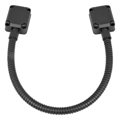 Loop Pasacable En Color Negro para Puertas / Acero Inoxidable / Ideal para Control de Acceso / Diseño Elegante / Tapas de Aluminio