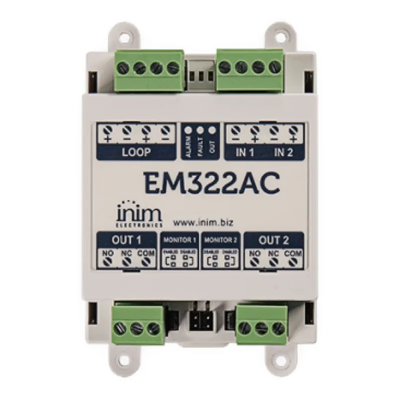 Módulo de Control | 2 Entradas Supervisadas | 2 Salidas de Relé 230 VCA | Tecnología LoopMap | Autodireccionamiento | Aislador de cortocircuito incluido